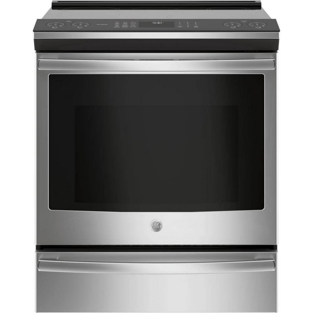 GE Profile 30&apos;&apos; Smart Slide-In Front-Control Induction and Convection Range