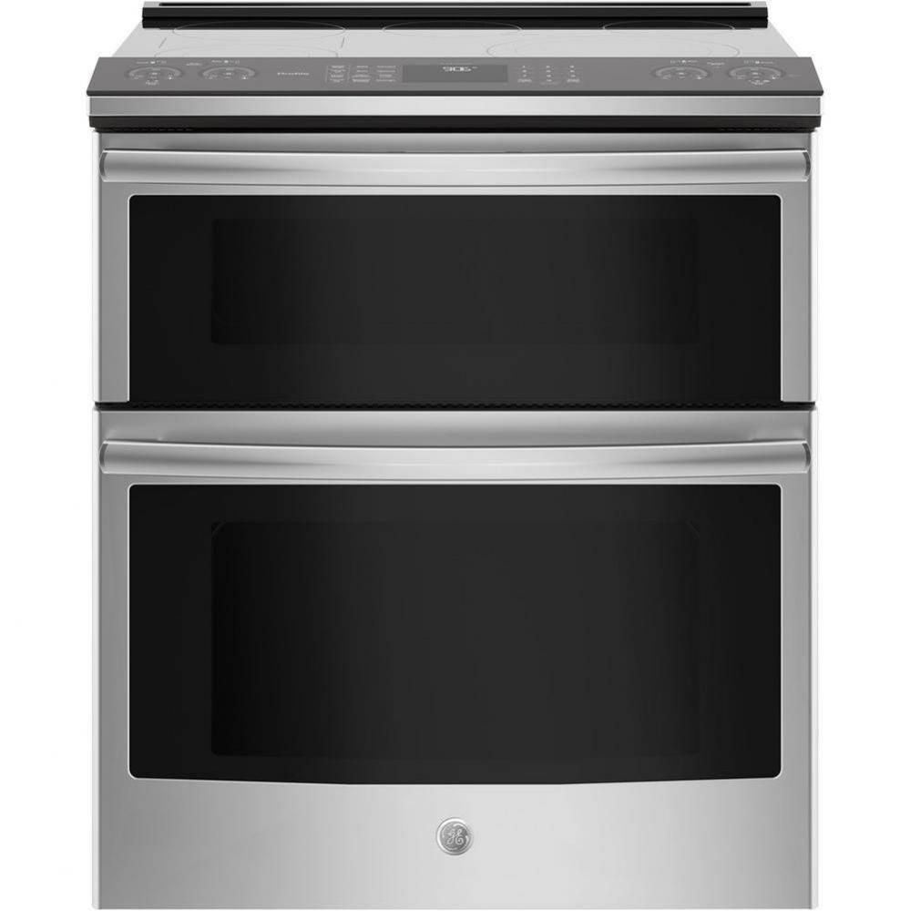 GE Profile 30&apos;&apos; Smart Slide-In Electric Double Oven Convection Range