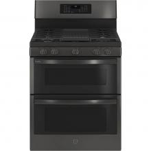 GE Profile Series PGB965BPTS - 30'' Free-Standing Gas Double Oven Convection Range With No Preheat Air Fry