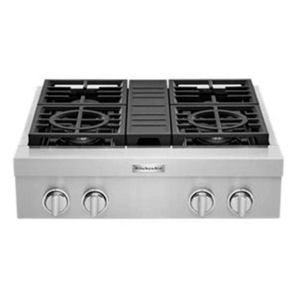 30&apos;&apos; Commeraical Rangetop, Gas, 4 Burner, Ss