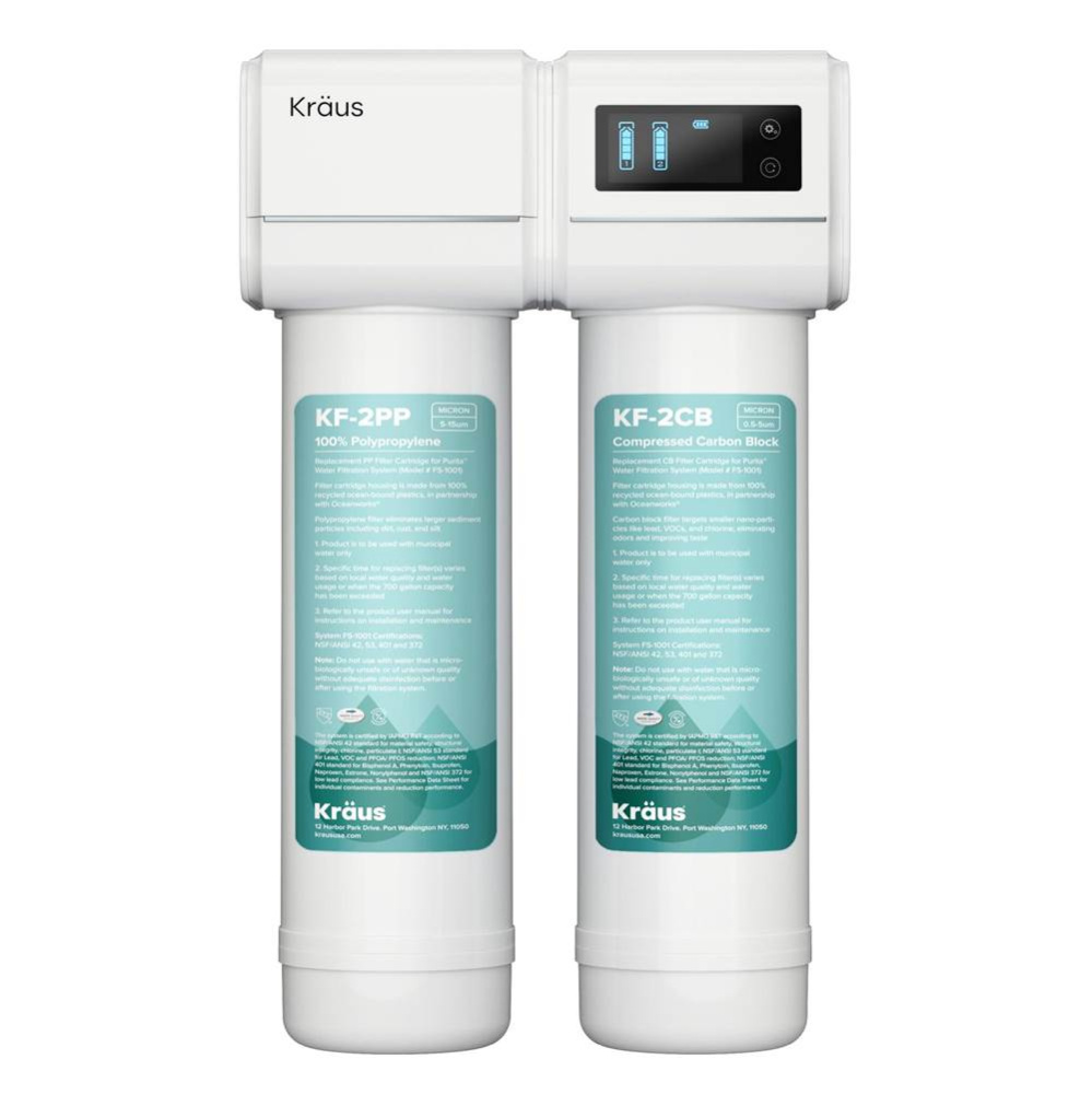 Purita 2-Stage Under Sink Water Filtration System with Digital Display Monitor