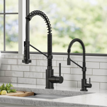 Kraus KPF-1610-FF-104MB - Bolden Commercial Style Pull Down Kitchen Faucet and Water Filter Faucet Combo in Matte Black