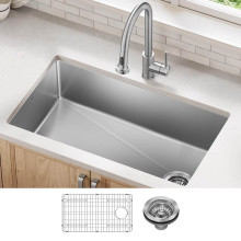 Kraus KHU640-33 - Fairlane 33'' Undermount Single Bowl 18-Gauge Stainless Steel Kitchen Sink