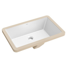Kraus KCU-242 - Elavo 21.125 in. Rectangular Porcelain Ceramic Undermount Bathroom Sink in White with Overflow Dra