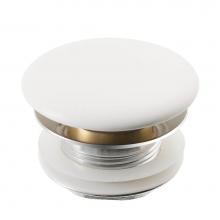 Kraus PU-20GWH - Pop-Up Drain with Porcelain Ceramic Top for Bathroom Sink without Overflow, Gloss White