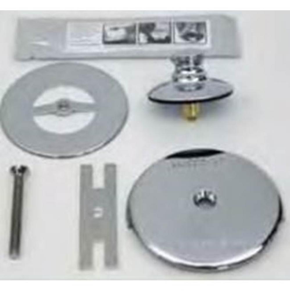 Universal Nufit Push Pull Trim Kit - Silicone Matte Black Grid Strainer 2-Hole Faceplate Carded