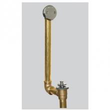 Watco Manufacturing 512-FA-BRS-WI-F - Foot Act. Direct Drain 2-Hole Bath Waste 17G Brass Brs Matte Black Brass Ferrule