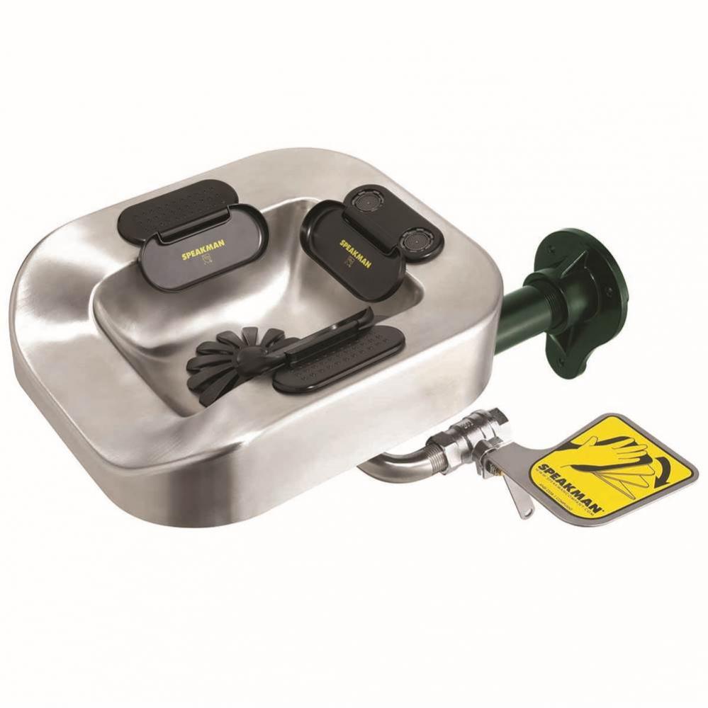 Speakman Optimus Se-1050-STW Eye and Face Wash Stainless Steel Bowl Wall Mount System with Thermos