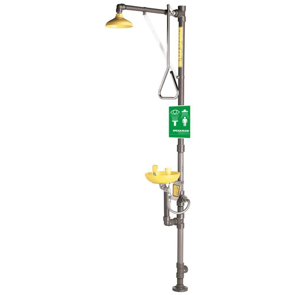 Speakman Traditional Series PVC Combination Emergency Shower &amp; Eye/face Wash