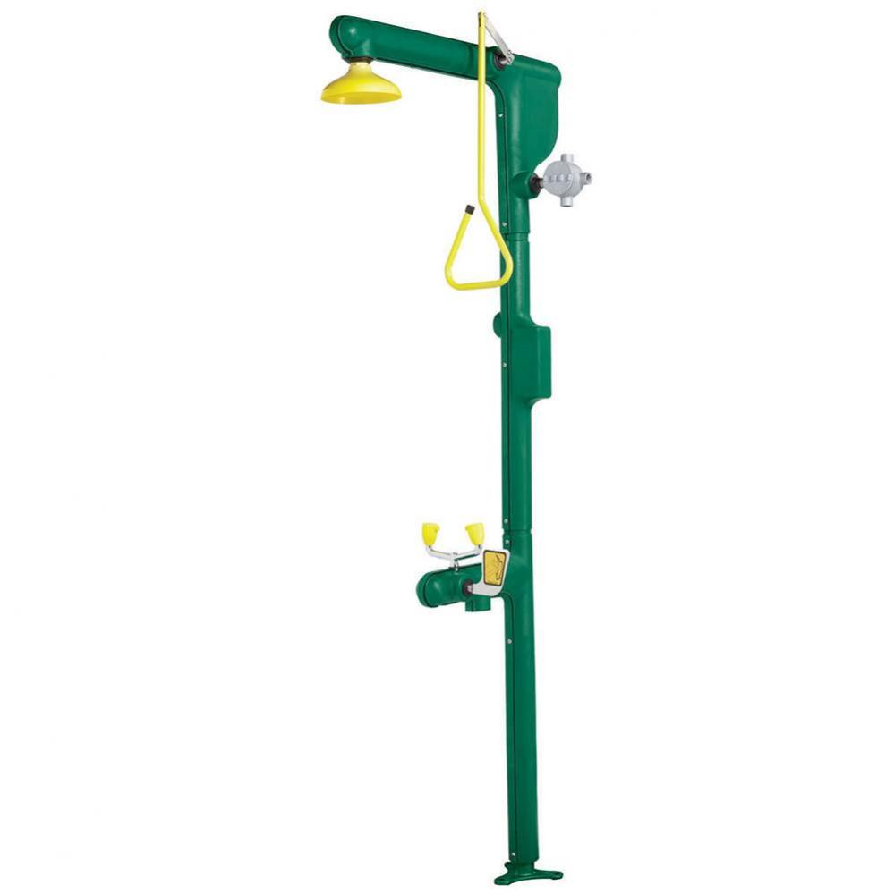 Speakman Heat Traced Combination Emergency Shower &amp; Eye/face Wash with Top Supply