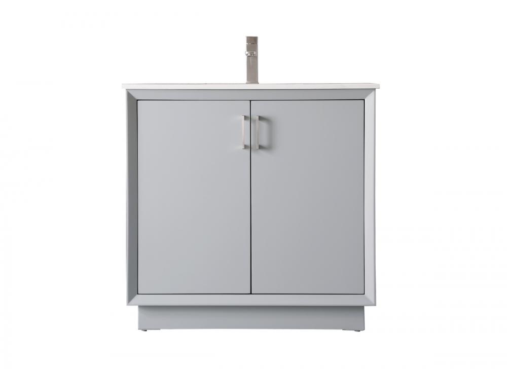 Vanity Cabinet 2Dr 36&#34;W x 22&#34;D x 35&#34;H grey