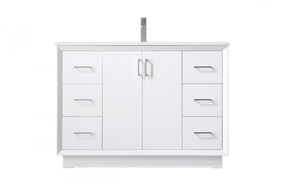 Vanity Cabinet 6Dw 2Dr 48&#34;W x 22&#34;D x 35&#34;H white