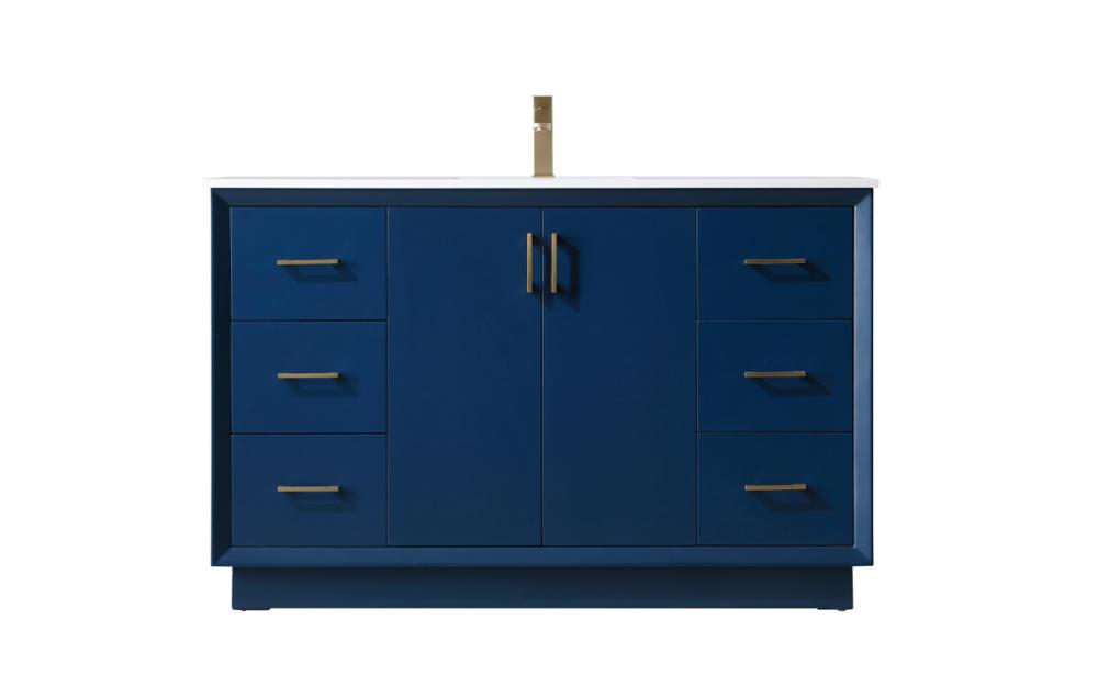 Vanity Cabinet 6Dw 2Dr 54&#34;W x 22&#34;D x 35&#34;H blue