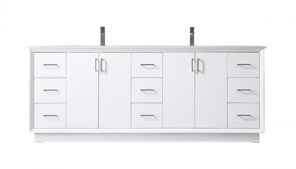 Vanity Cabinet 9Dw 4Dr 84&#34;W x 22&#34;D x 35&#34;H white