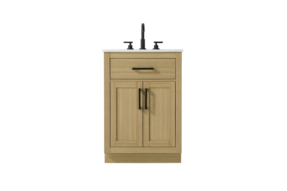 Alden 24 inch Single Bathroom Vanity in Honey Brown