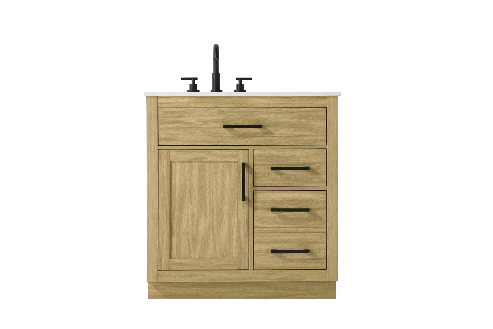 Alden 32 inch Single Bathroom Vanity in Honey Brown