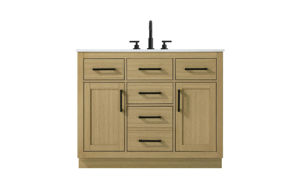 Alden 42 inch Single Bathroom Vanity in Honey Brown