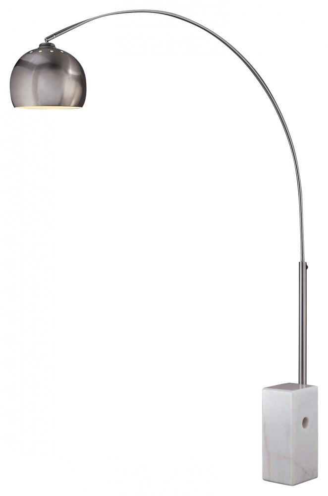 GEORGE&#39;S READING ROOM - 1 LIGHT ARC FLOOR LAMP MARBLE BASE