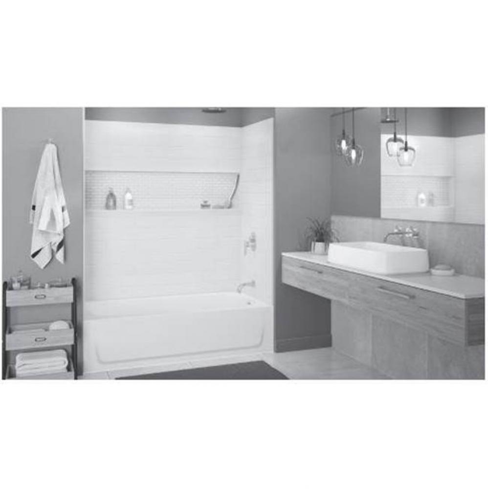 NexTile Modern-styled Surround Wall Kit Compatible with Briggs 60x30 Bathtubs