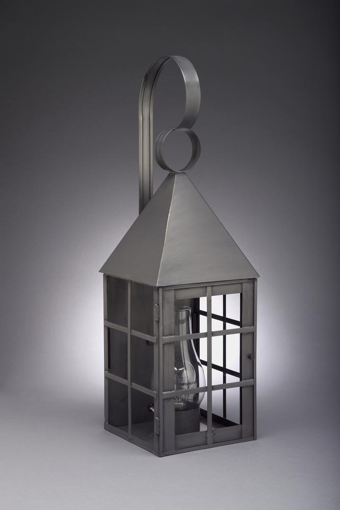 Pyramid Top H-Bars Post Antique Copper Medium Base Socket With Chimney Seedy Marine Glass