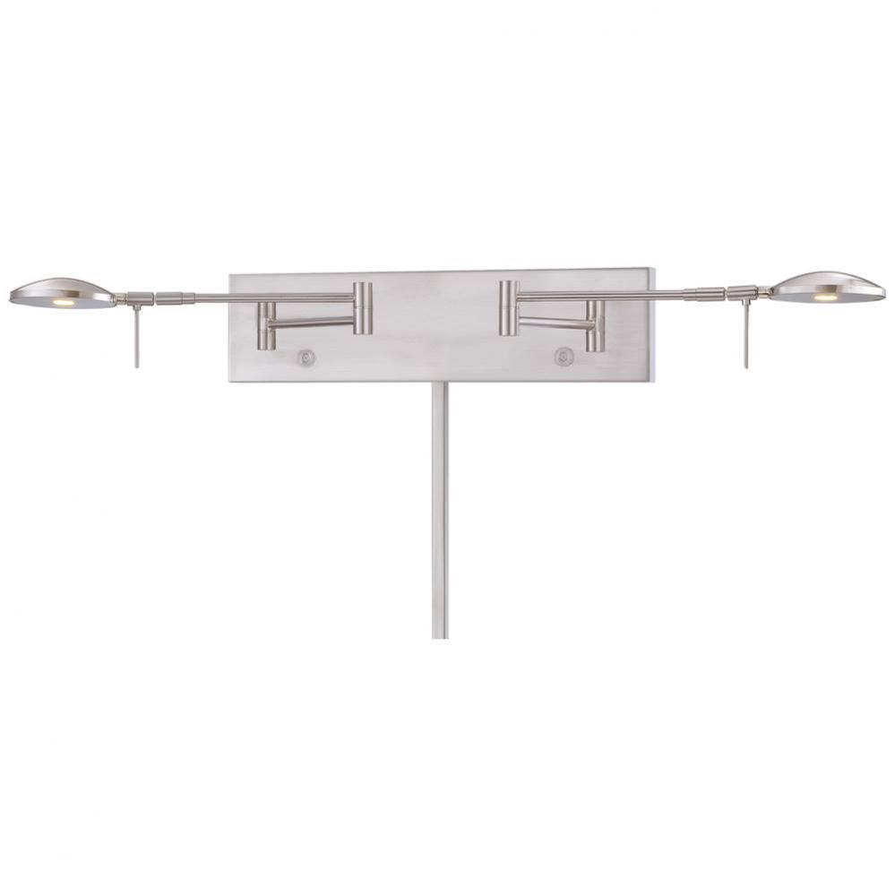 George&apos;&apos;S Reading Room? - 2 Light Led Swing Arm Wall