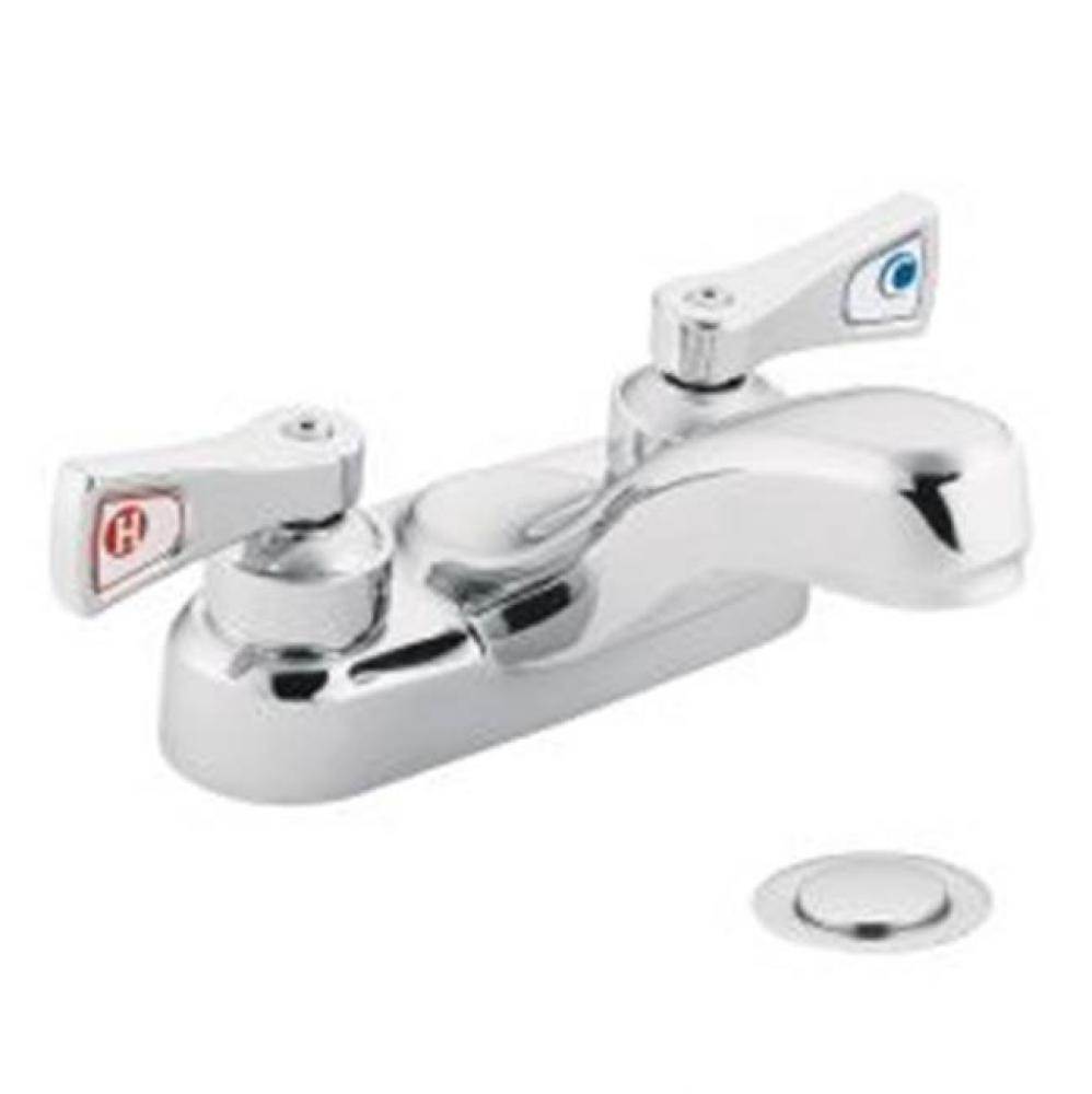 Chrome two-handle lavatory faucet