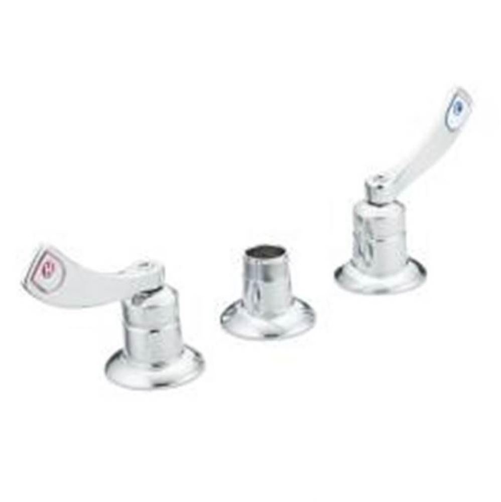 Chrome two-handle kitchen faucet