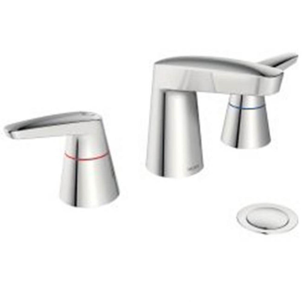 Chrome two-handle lavatory faucet