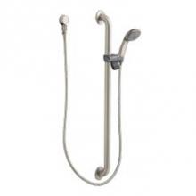 Moen Commercial 52236GBM15CBN - Classic brushed nickel slide bar/grab bar shower