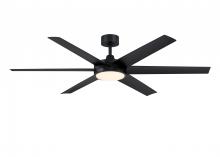 Fanimation FPD6605BL - Brawn 64 inch Indoor/Outdoor Ceiling Fan with LED CCT Select Light Kit - Black