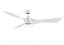 Fanimation FPD6858MW - Klear 56 inch Indoor/Outdoor Ceiling Fan with LED CCT Select Light Kit - Matte White