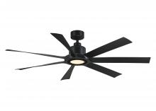Fanimation FPD6860BL - Breece 60 inch Indoor/Outdoor Ceiling Fan with LED CCT Select Light Kit - Black