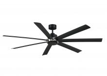 Fanimation FPD6872BLBN - Pendry 72 inch Indoor/Outdoor Ceiling Fan - Black with Brushed Nickel Accent